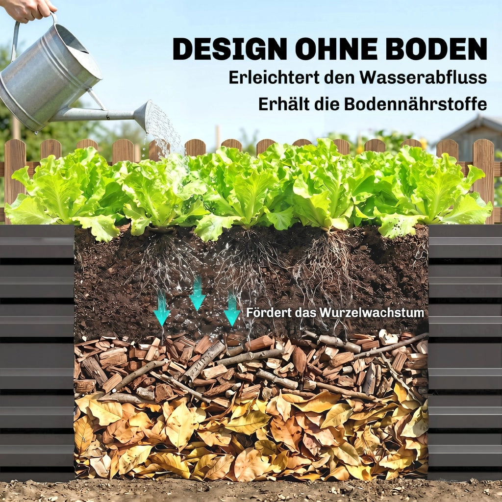 Fioriera rialzata giardino ¨C Xylo ¨C acciaio grigio antracite
