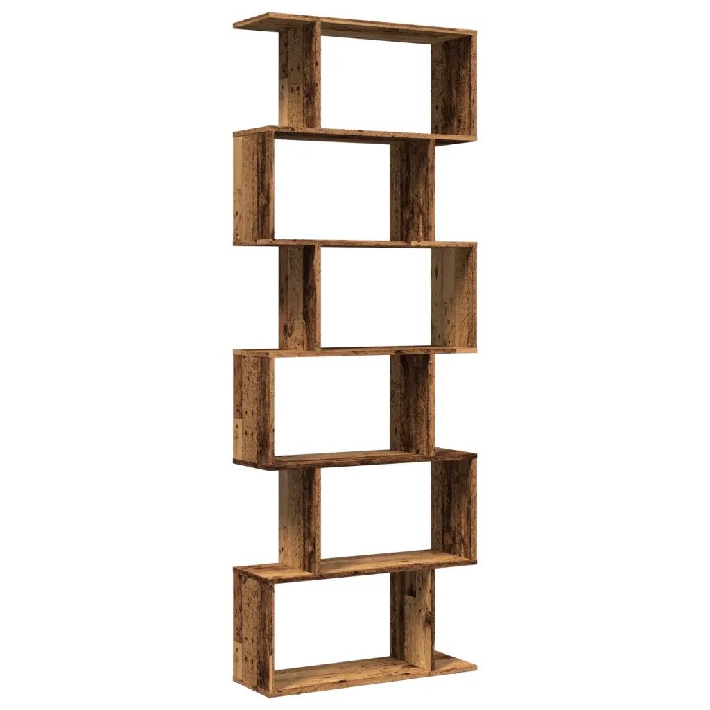 vidaXL Libreria Divisorio 6Ripiani Legno Antico 70x24x193cm Truciolato