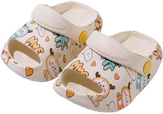 Pantofole per bambini con motivo di cervo - calzini da spiaggia divertenti per bambini - zoccoli da bagno morbidi antiscivolo - sandali da spiaggia - respiro - regolabili - adatti per bambini di entrambi i sessi - misura 16