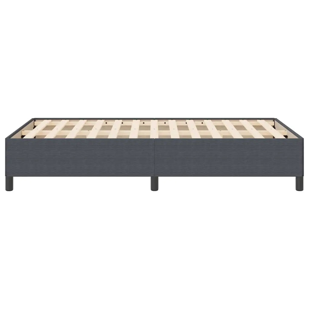 Letto a molle Grigio Scuro 120 x 190 cm Tessuto in Cords 42006958