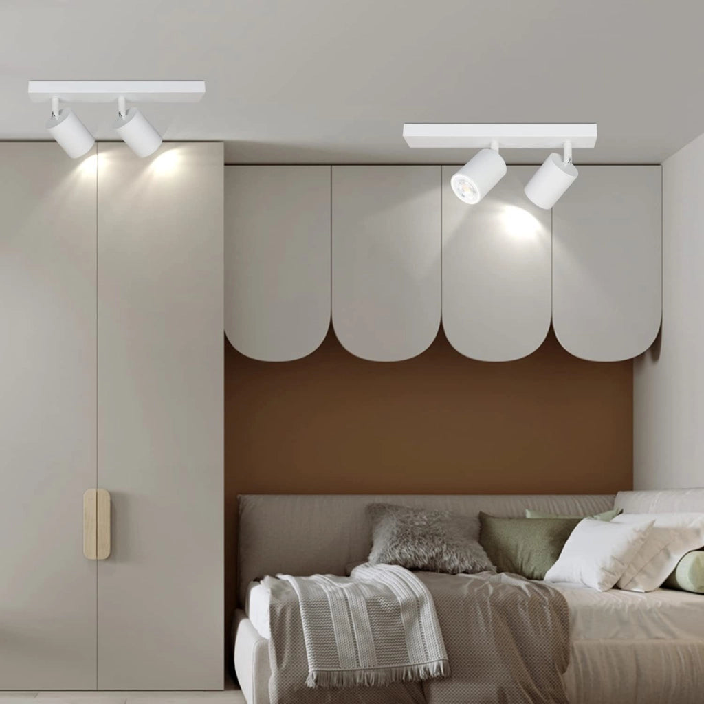ZMH Faretto da soffitto a 2 fiamme 30CM plafoniera design moderno GU10 industriale orientabile