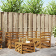 Set divani 5 pcs Naturale Legno di Acacia Massello 3374749