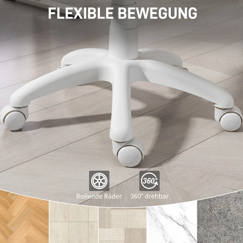Sedia da ufficio ergonomica con schienale a C in rete seduta in schiuma altezza regolabile base girevole e ruote blu