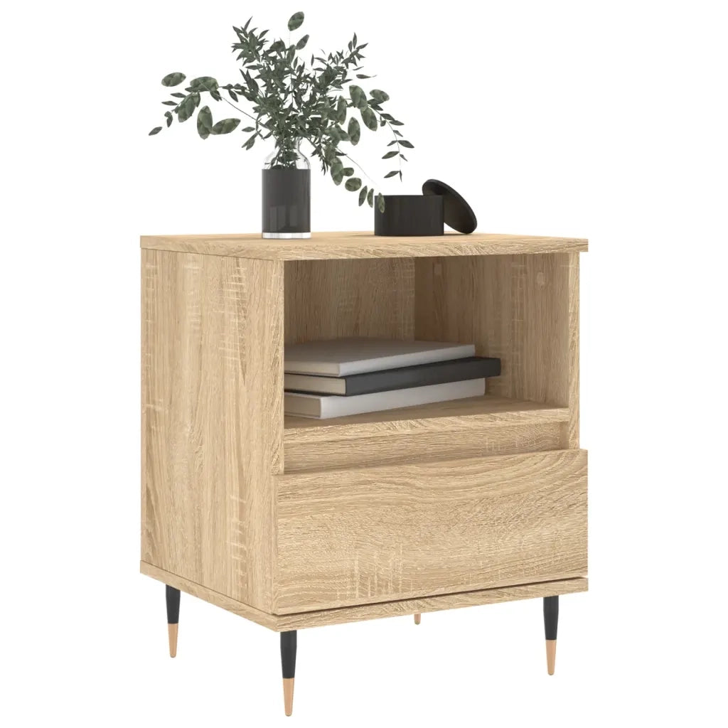 Comodino Rovere Sonoma 40x35x50 cm in Legno Multistrato 830610