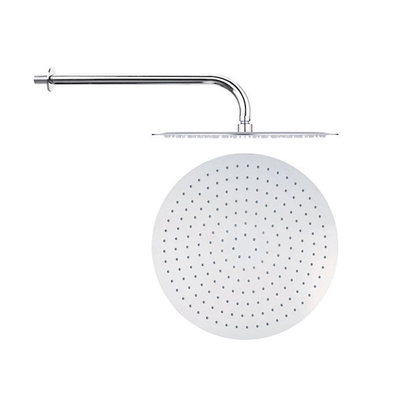 Soffione Doccia 20 Cm Con Braccio Doccia 25 Tutto Acciaio Inox