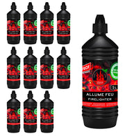 Accendifuoco Liquido 12 Bottiglie da 1 Litro per Barbecue Inodore