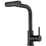 Rubinetto cucina 5 in 1 nero opaco con bocca estraibile multifunzione – 4 flussi, aeratore Z-flow e design moderno