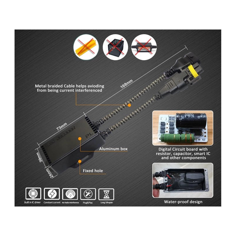 Led Warning Canceller H8 H11 H9 12V Filtro Resistenza Cancella Errore Kit Full Led