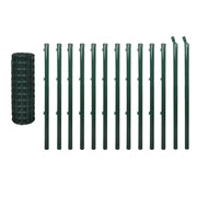 Recinzione da Giardino | Recinzione Euro in Acciaio 25x1,5 m Verde