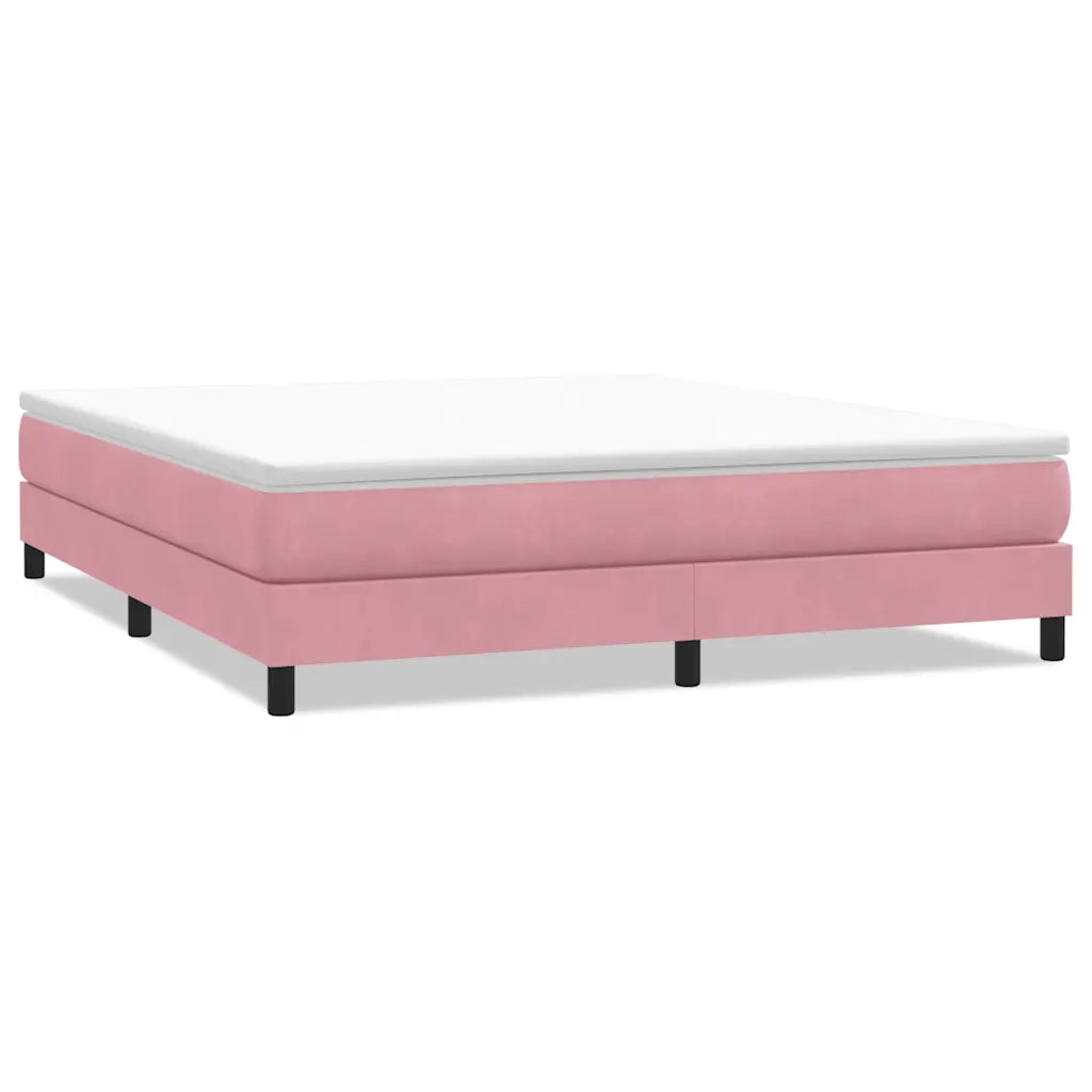 vidaXL Giroletto a Molle senza Materasso Rosa 180x210 cm in Velluto