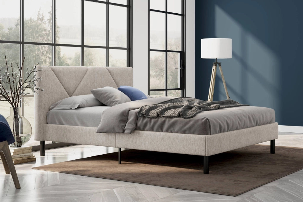Morpheus, Letto Matrimoniale Dimensione Materasso 160x190 cm, Beige