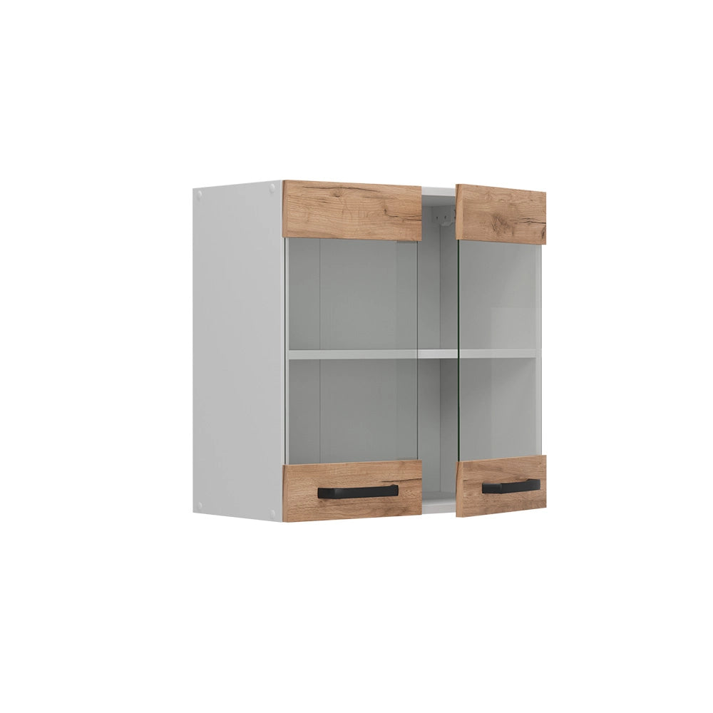 Vicco Mobile da cucina in vetro Quercia dorata 60 cm