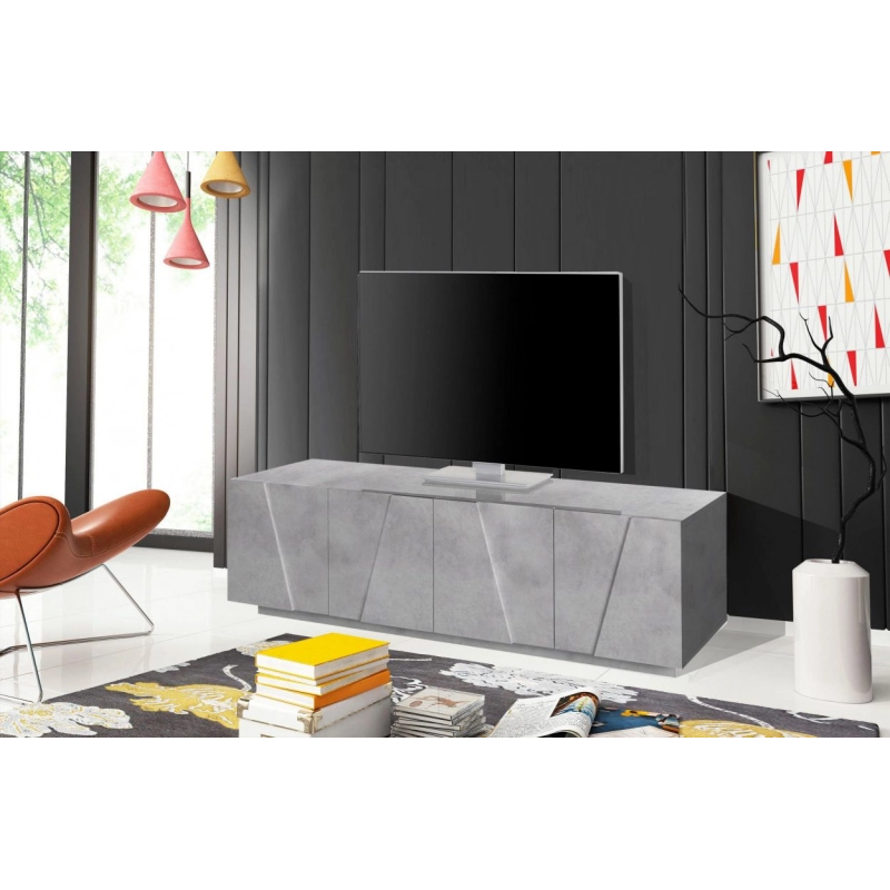 Mobile Porta TV Ping 160 – 4 ante – Cemento Bronx