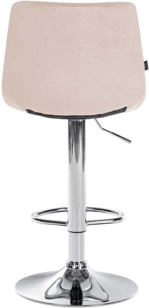 2er Set Barhocker Jerry Samt chrom