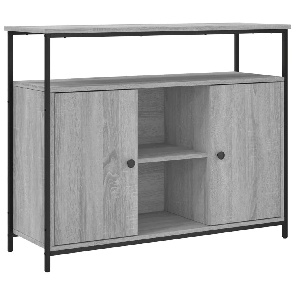 Credenza Grigio Sonoma 100x35x80 cm in Legno Multistrato 835502