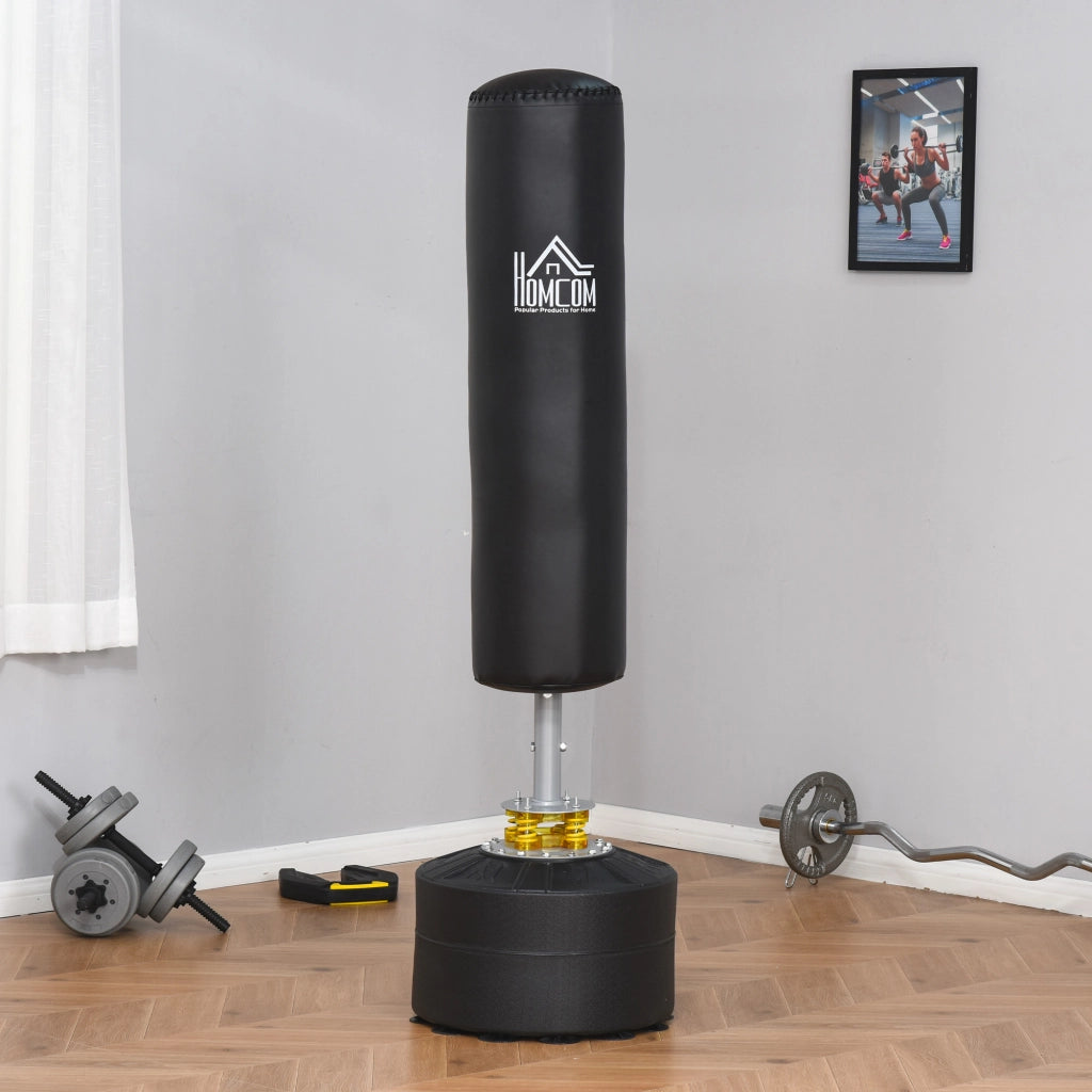 Sacco da boxe per adulti regolabile in altezza ¨C zephmum ¨C 170 cm, 3 livelli, base nera
