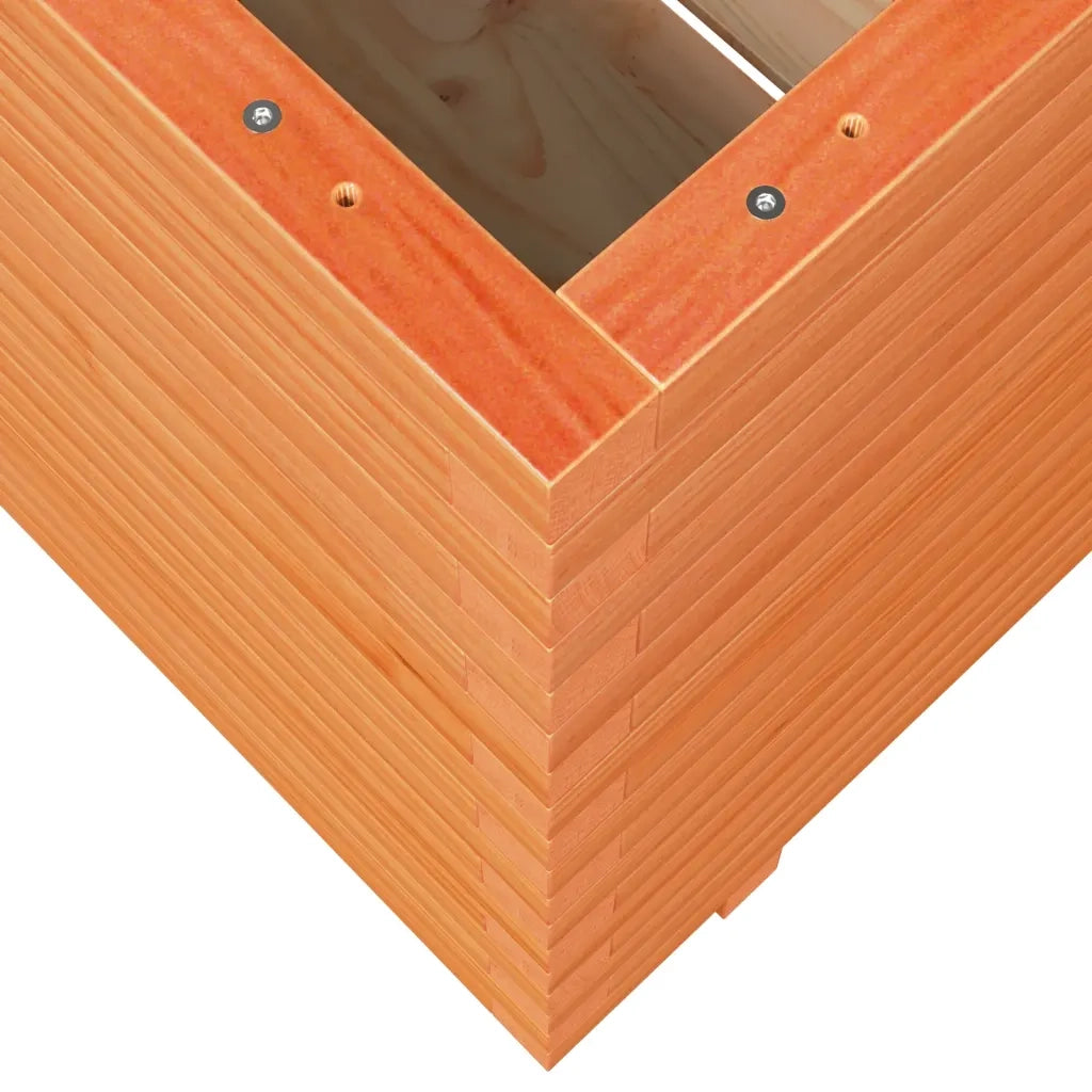 Fioriera | Cassetta per fiori | Vaso Giardino Marrone Cera 90x60x72,5cm Legno Massello Pino