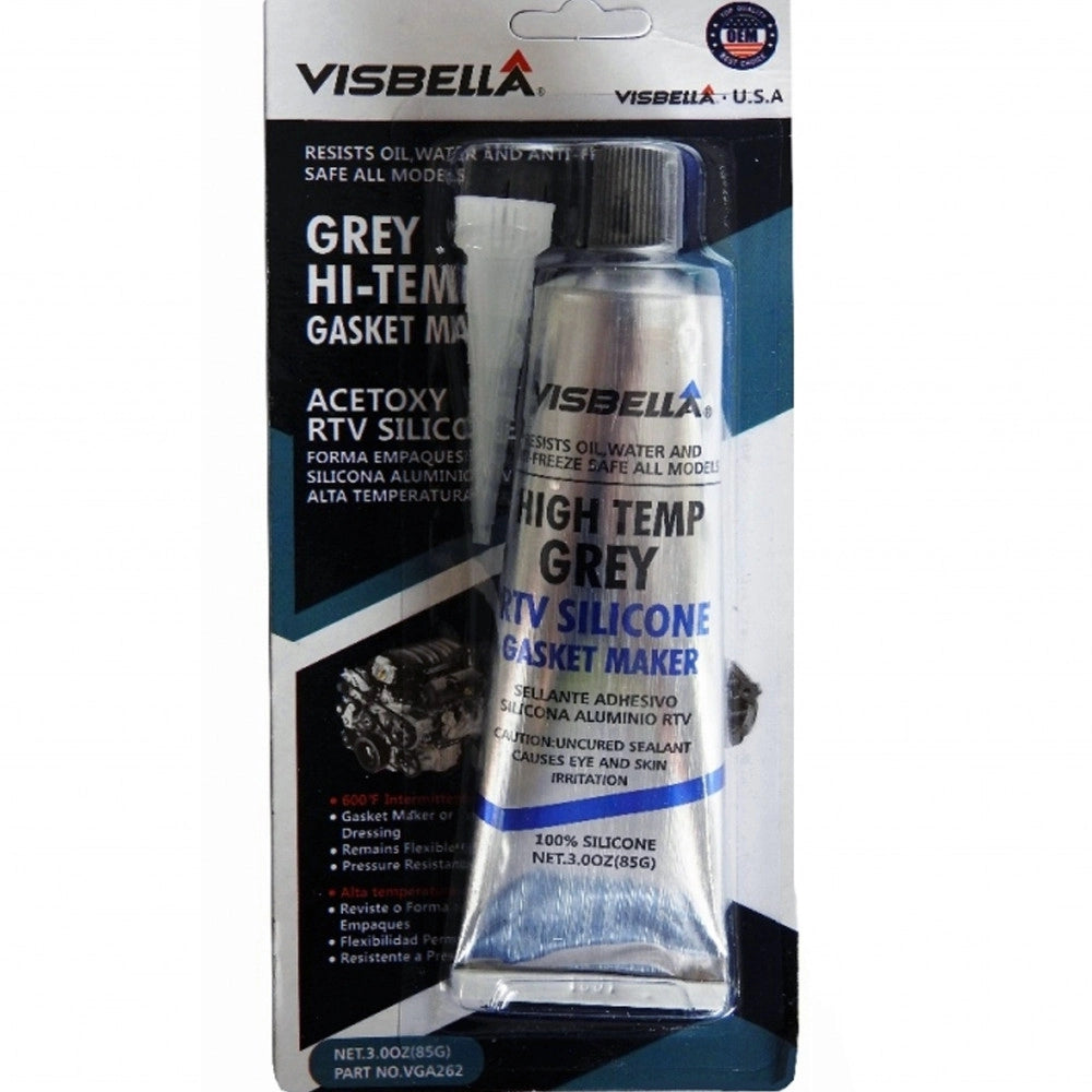 Trade Shop - Silicone Sigillante Neutro Rtv Grey Resistente Fino 600 Gradi Giunti Acqua Olio -