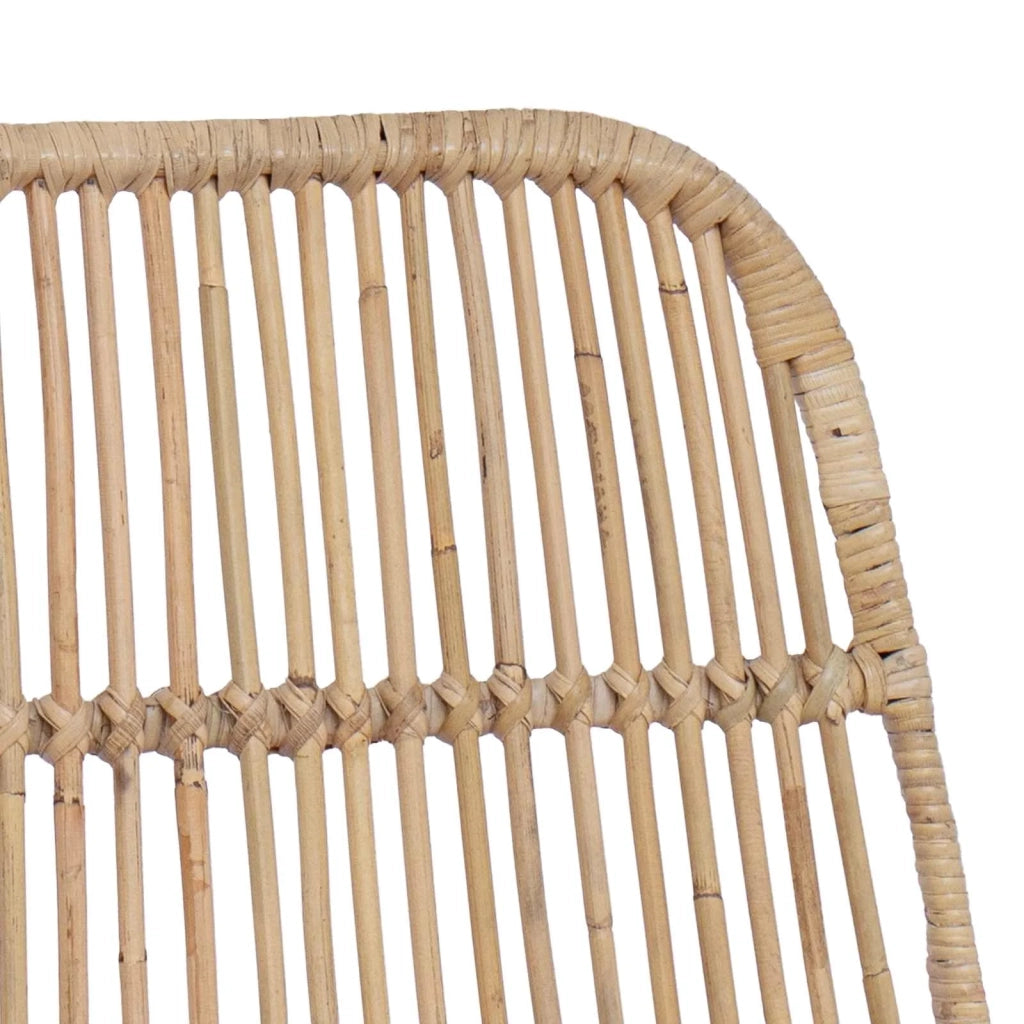 Sgabello da bar 2 pcs Naturale 44 x 54 x 96 cm Rattan e acciaio