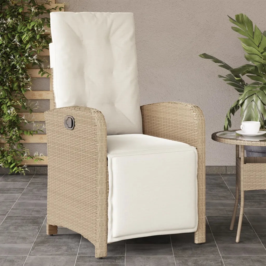 Sedie da Giardino Reclinabili 2 pz con Poggiapiedi Polyrattan 365196