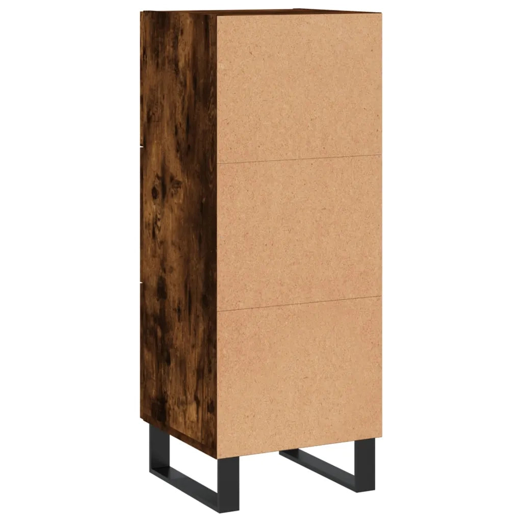 Credenza Rovere Fumo 34,5x34x90 cm in Legno Multistrato