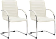 Set di 2 sedie visitatore in ecopelle Tira 1