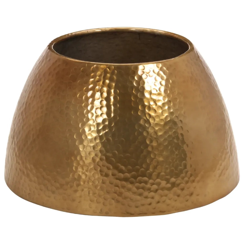 Tavolino da Salotto in Alluminio Martellato Ø 50x30 cm Ottone 359610