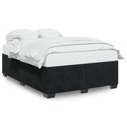 Letto matrimoniale | Letto per adulti | Giroletto senza Materasso Nero 160x200 cm in Velluto