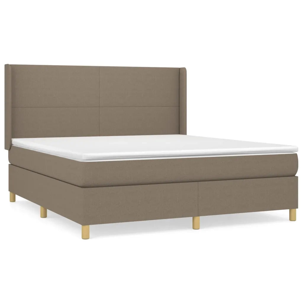 Giroletto a Molle con Materasso Tortora 160x200 cm in Tessuto 3131845