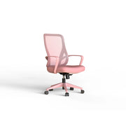 Sedia studio Hispanohogar altezza regolabile in tessuto rosa