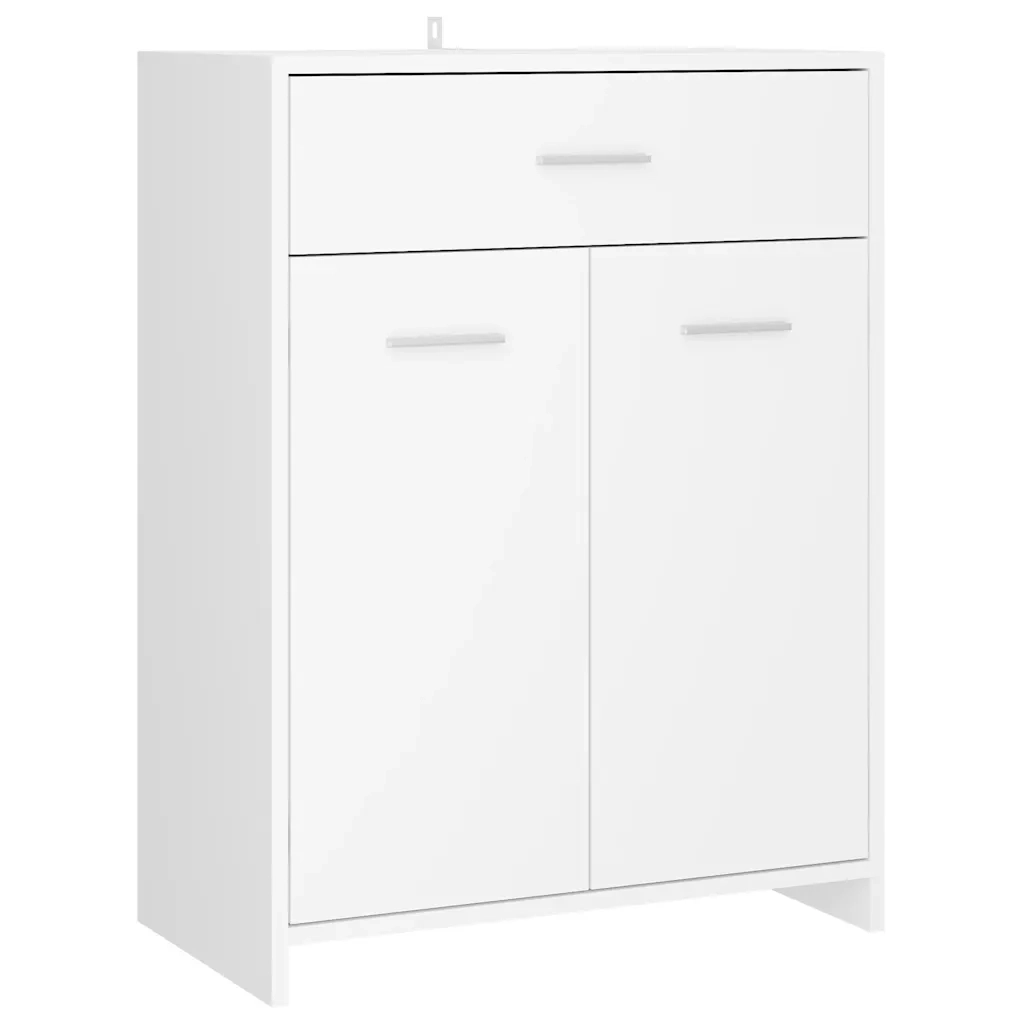 Armadio da Bagno Bianco 60x33x80 cm in Legno Multistrato cod mxl 8295