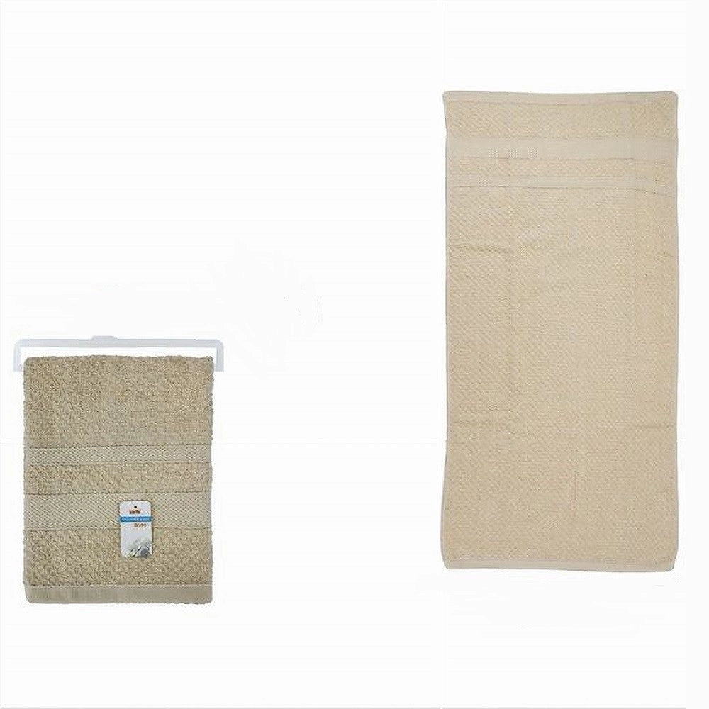 Trade Shop - Asciugamano Da Bagno Viso In Cotone Morbida 48 X 90 Cm 175 Gr Colore Beige 79494 -