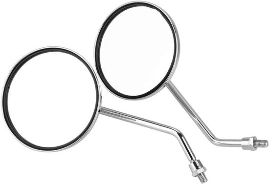 Set di Specchietti di Coda per Motocicletta da 2 pezzi, Spiegelli Ronde - Montaggio 8mm