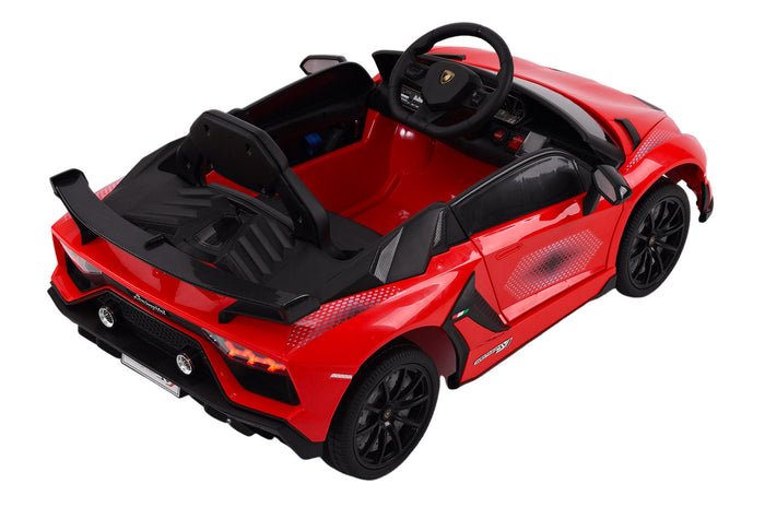 Macchina Elettrica per Bambini 12V con Licenza Lamborghini Aventador SVJ Small Rossa