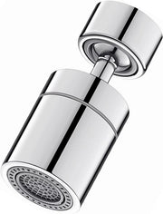 Attacco di Rubinetto Rotante 360° in Argento - Interfaccia Universale - Aerator di Rubinetto - 2 Funzioni di Aspersione - Risparmio di Acqua - Cucina - Bagno