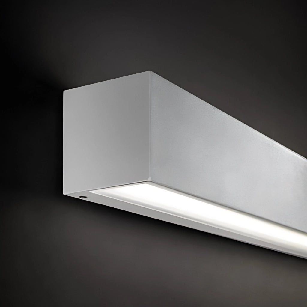 Slat Lampada da parete a LED per esterni ed interni, design moderno rettangolare in alluminio pressofuso, colore grigio scuro, 4W 3000K, IP65