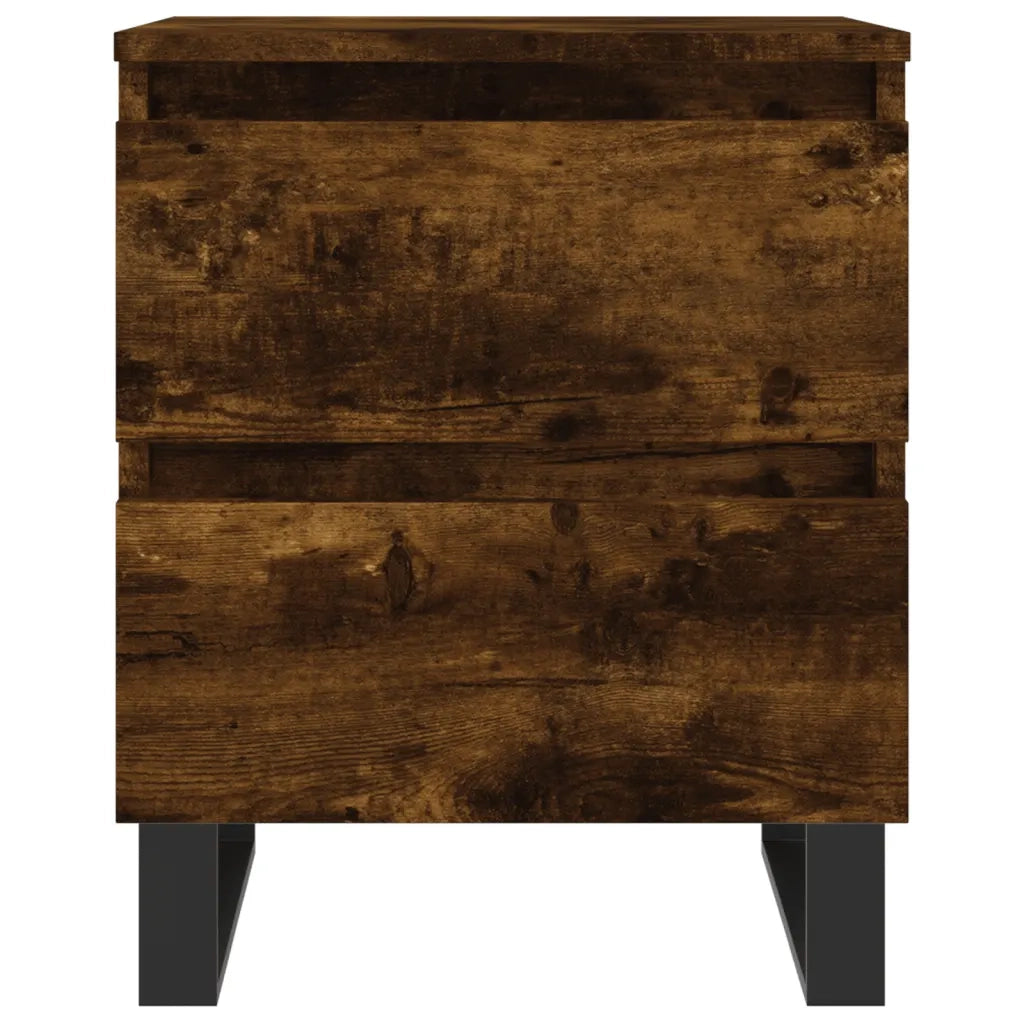 Comodini 2 pz-Set di 2 Tavolino da notte Rovere Fumo 40x35x50 cm in Legno Multistrato
