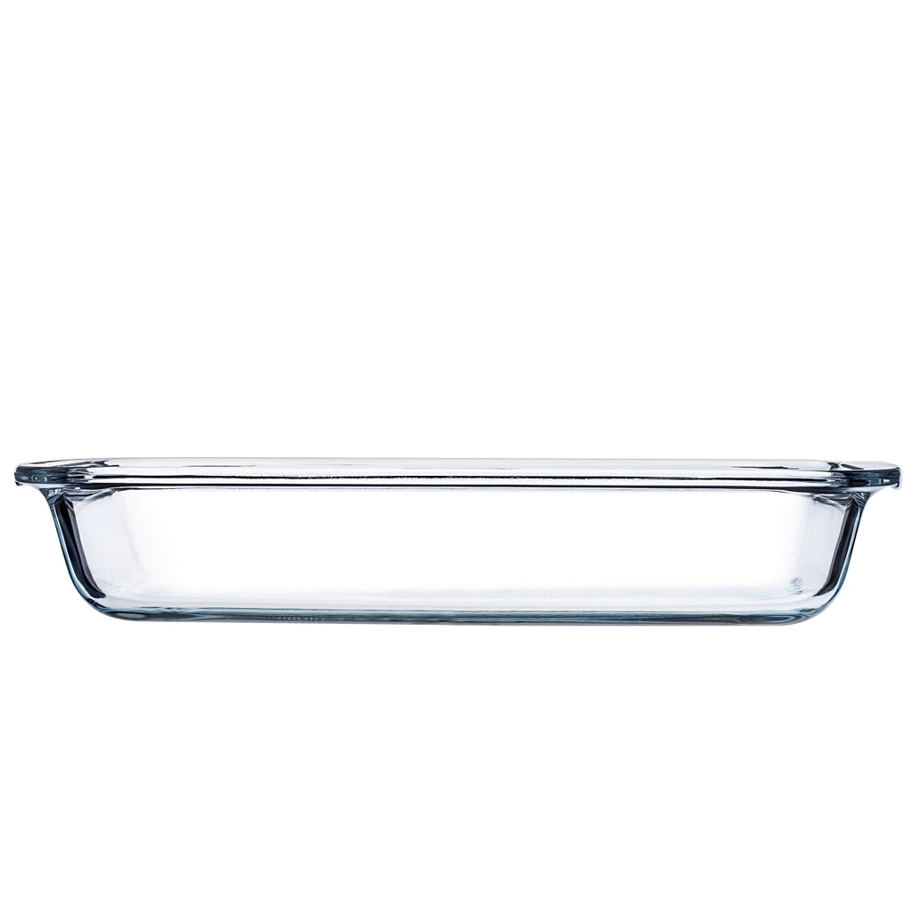 Casseruola rettangolare in vetro KADAX da 1 litro, adatta al forno.