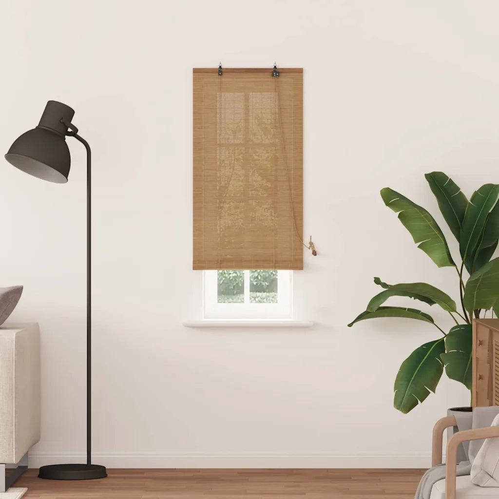 vidaXL Tende e Tapparelle per Finestre con tende Marrone Chiaro Bambù