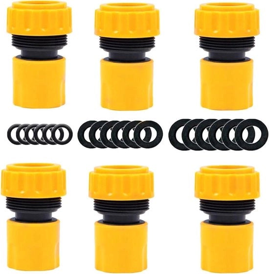 Connettore di giunzione per tubi Ø19 mm, set da 6 pezzi, connettori veloci per accessori di tubo da giardino
