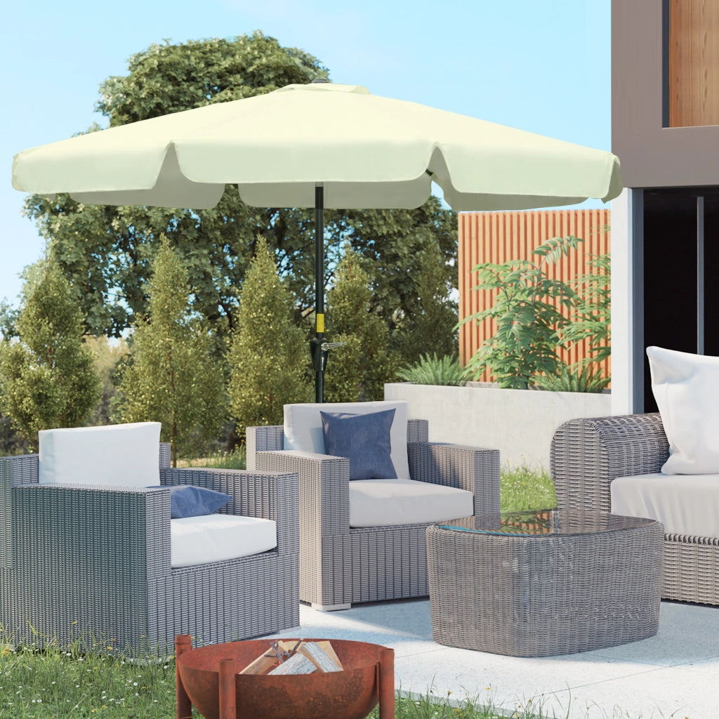 Ombrellone da giardino inclinabile rotondo ¨C zephmum ¨C beige, ? 2.7 m