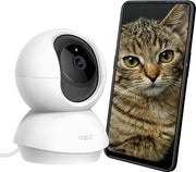 C210 Camera WiFi 2K per Interno - Rotazione 360° - 3M Pixel - Audio 2 Vie - Visibilità Notturna 9m - Rilevamento Movimento - Memoria SD fino a 256 GB - Compatibile con Alexa - Google