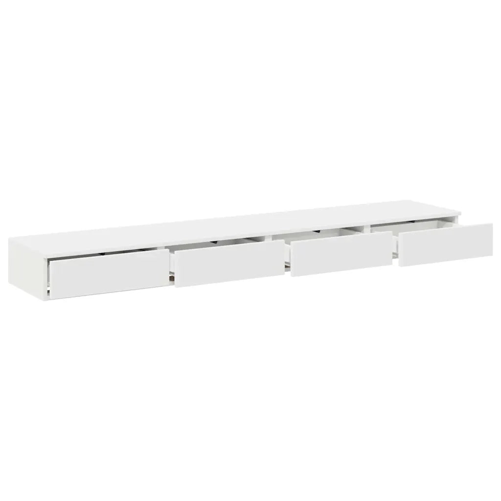 Cassetti per letto | Comodino | Armadio da Notte | Mobiletto da notte con cassetto Bianco 200 x 36,5 x 16,5 cm