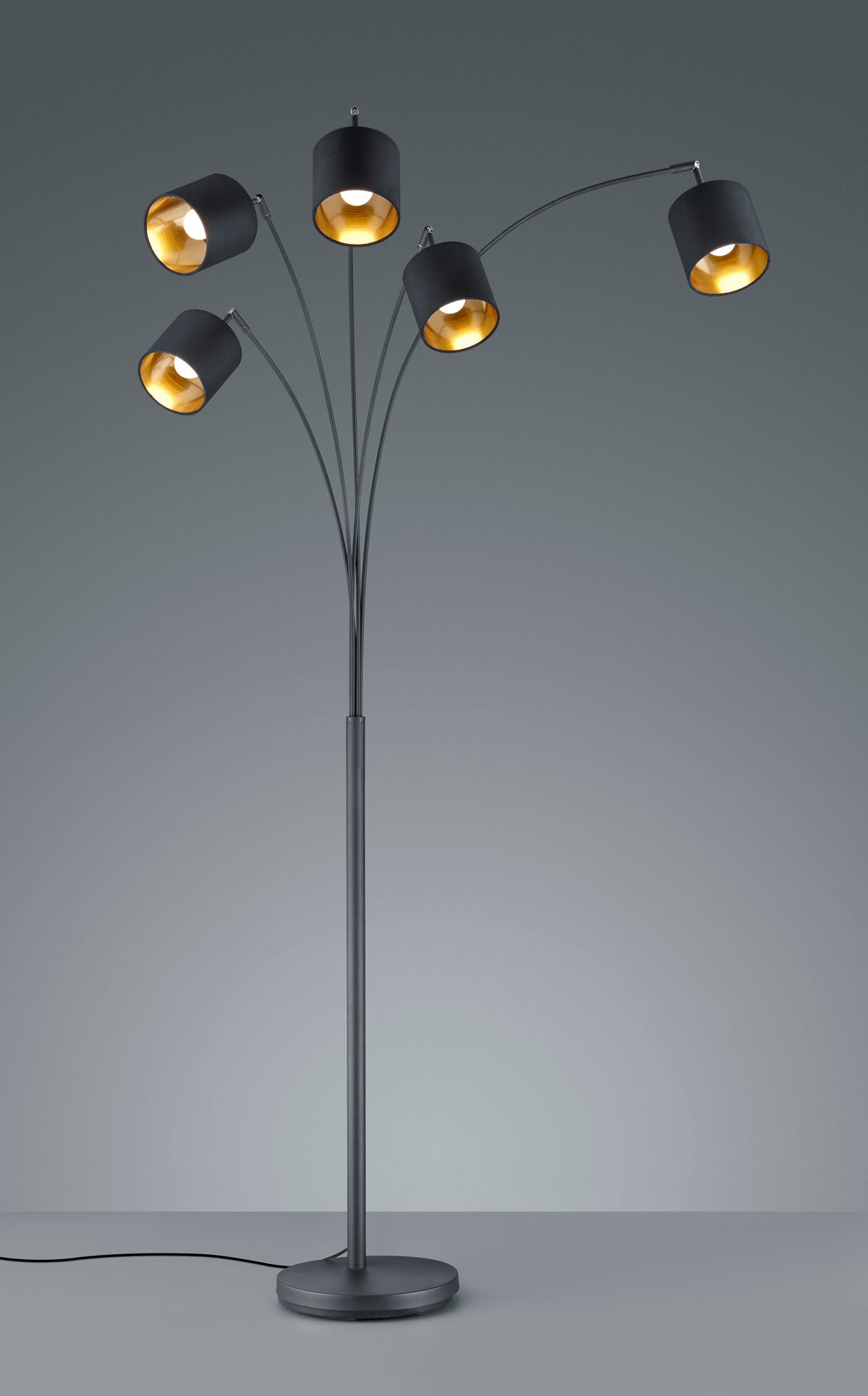 Piantana da Interno  E14 in Metallo Nero Opaco