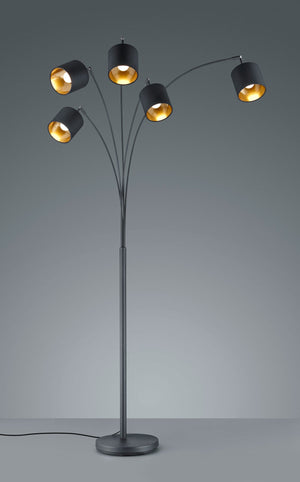 Piantana da Interno  E14 in Metallo Nero Opaco