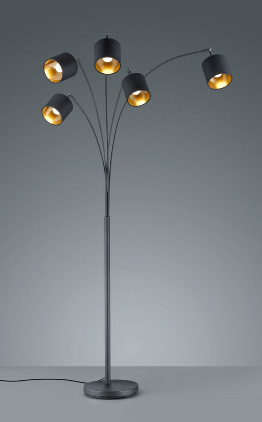 Piantana da Interno  E14 in Metallo Nero Opaco