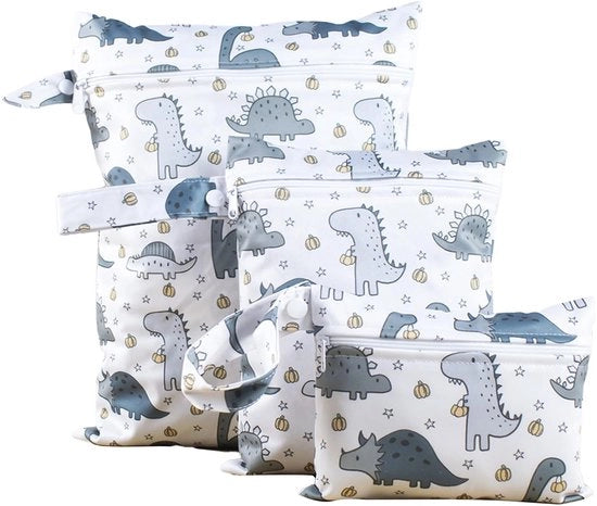 Tas per Bambino 3 Unità - Impermeabile - Borsa per Bagni - Organizzatore per Articoli da Bambino - Ripiegabile - Leggero e Facile da Pulire - Borsa Idrica