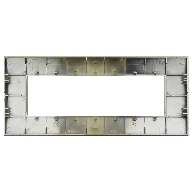 Placca Plastica Serie Venus 7P Colore Oro Lucido Compatibile Con Vimar Arke