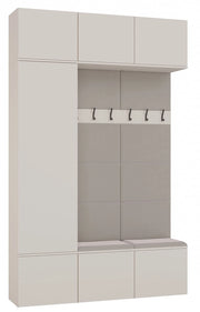 Guardaroba HAGA III 1sz2w cashmere beige armadio + 2x appendiabiti