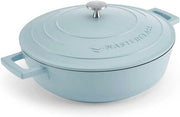 Piatto da griglia 4L - Laminato leggero in alluminio, Resistente a induzione e forno, Blu cielo